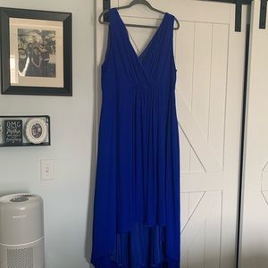 Electric Blue Hi-lo hem Evening dress